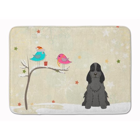 Carolines Treasures Christmas Presents Cocker Spaniel Black Machine Washable Memory Foam Mat BB2564RUG